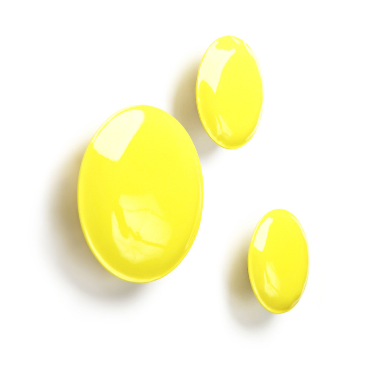 Set de 3 patères - Jaune